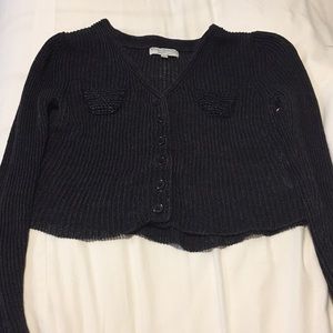 Opening ceremony black knit cardigan size small